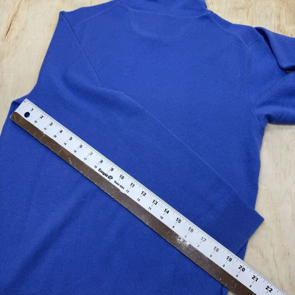 NEW RLX Ralph Lauren Golf 10/15 Washable Cashmere Hooded Sweater Blue SM